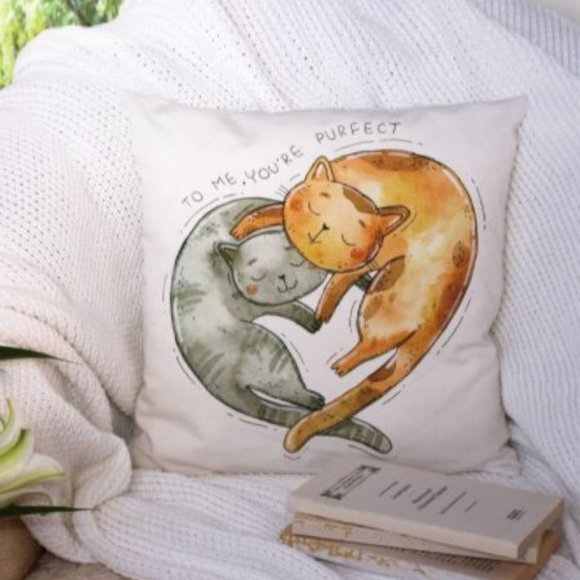 Purr throw pillow - Picture 2 of 5